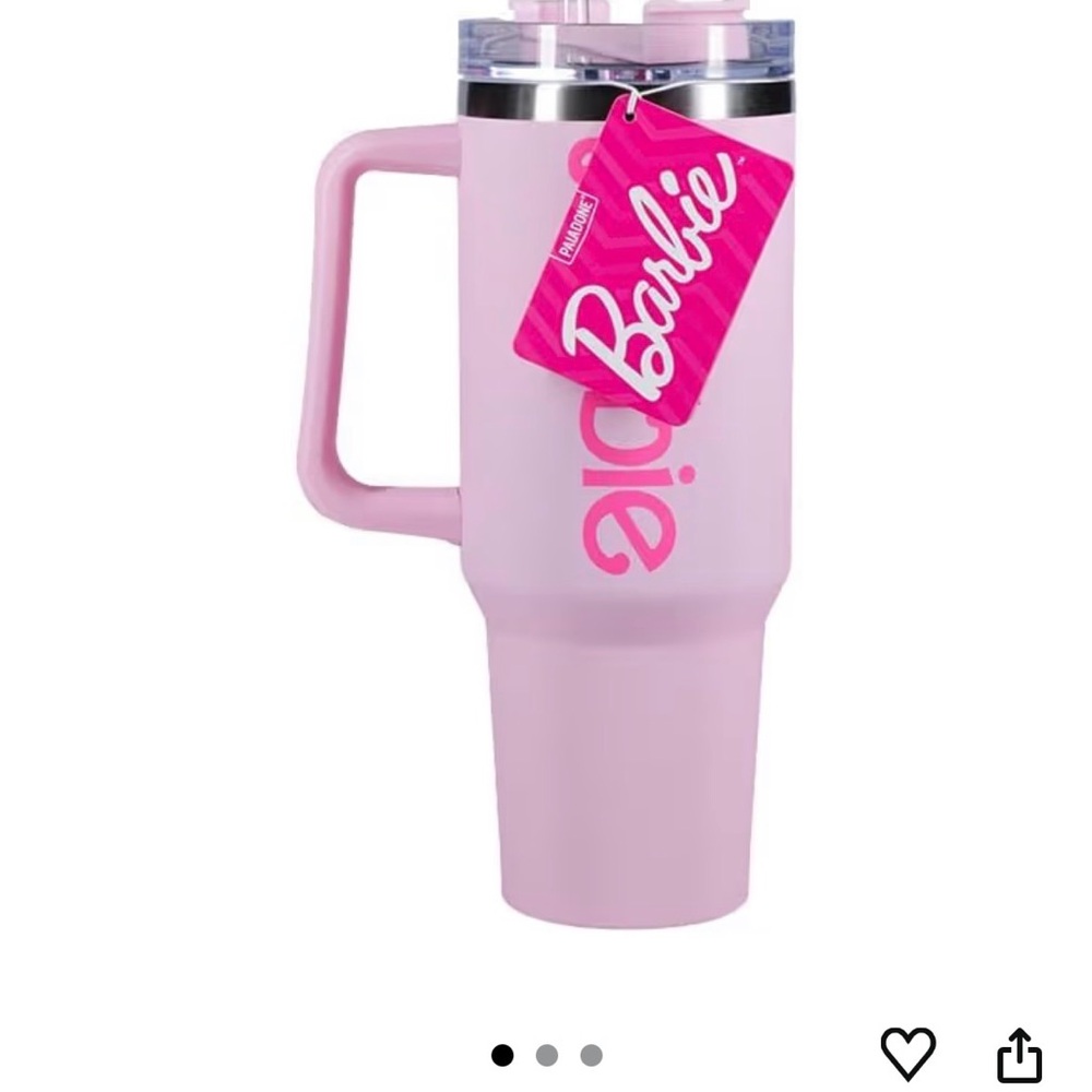 Barbie Light Pink Travel Tumbler with Handle